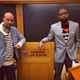 A shot before a panel at Harvard in 2015. The coordinating blazers weren’t planned.